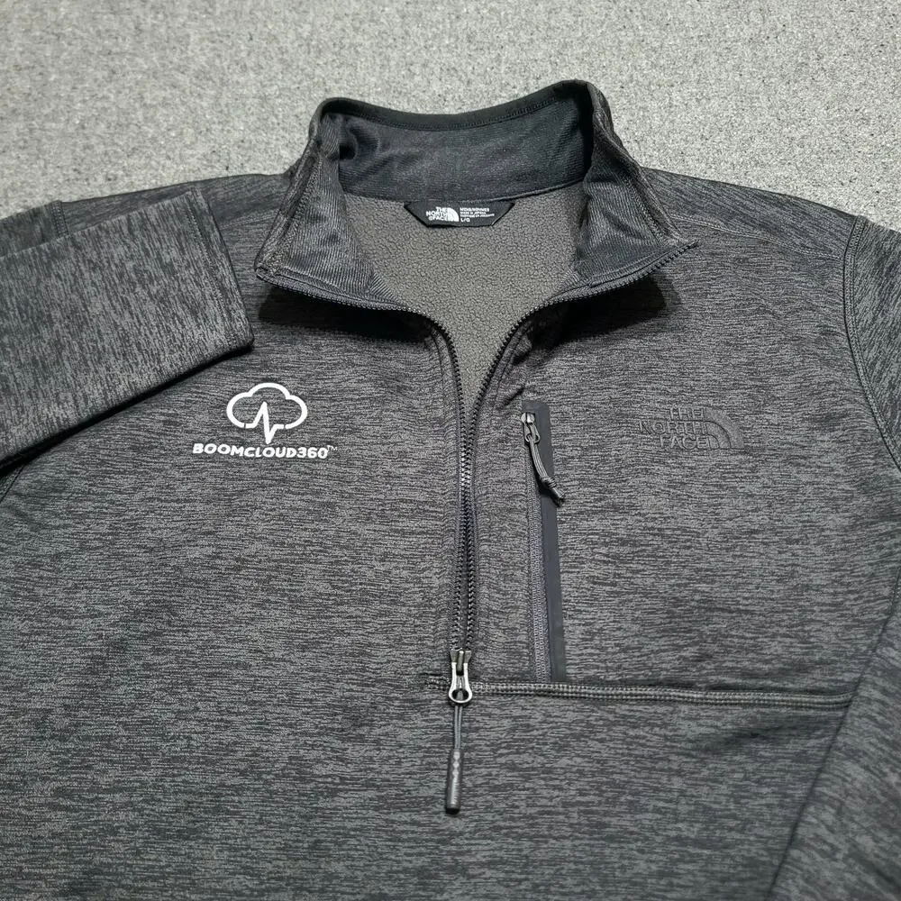 The North Face Jacket Mens Large Gray Skyline Half Zip Fleece Outdoors Travel